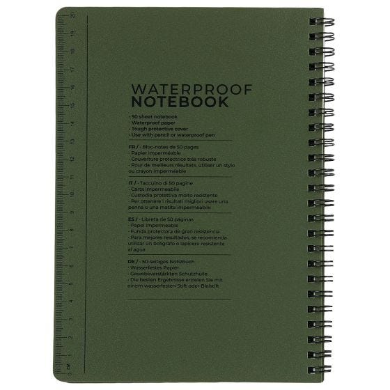 Highlander Forces A5 Vattentät Notebook - Oliv
