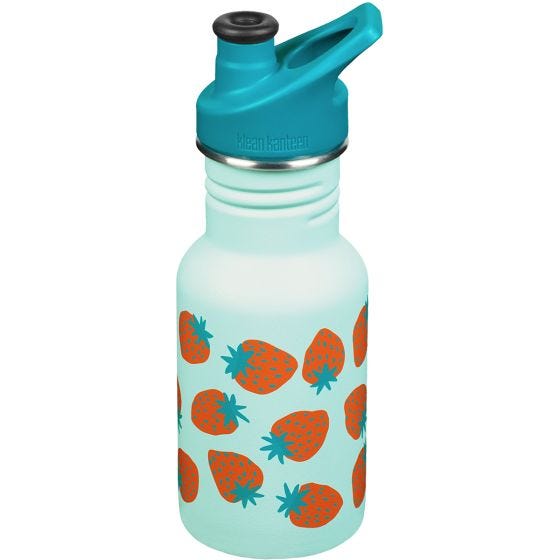 Klean Kanteen Classic Sport Cap Flaska 355 ml - Blue Tint Strawberries