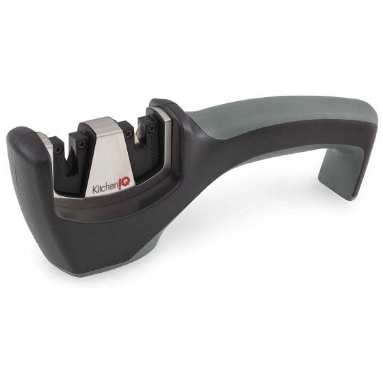 KitchenIQ Straight Edge Knivslip - Grå