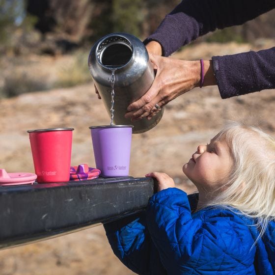 Klean Kanteen Kids 295ml w/Straw Lid Mugg - Crocus Petal