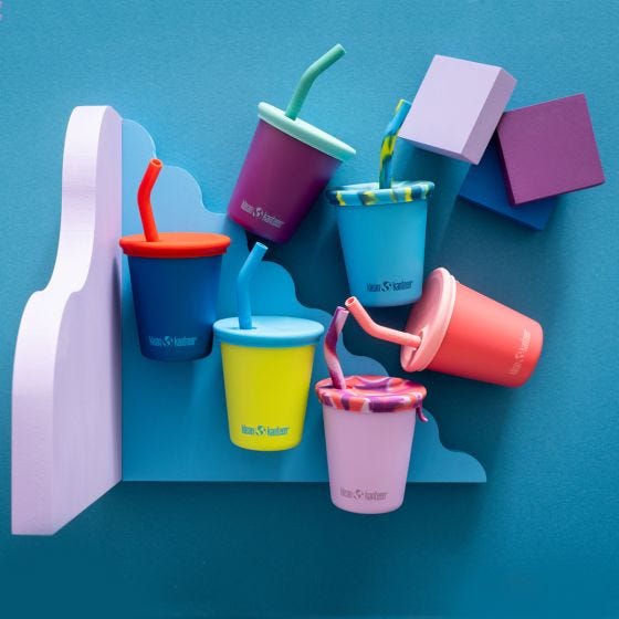 Klean Kanteen Kids 295ml w/Straw Lid Mugg - Crocus Petal