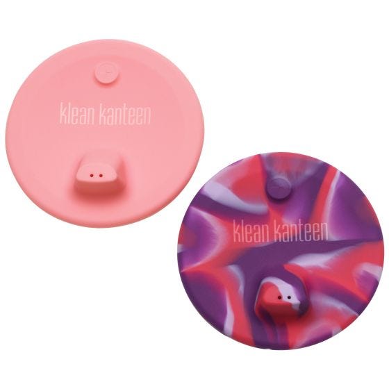 Klean Kanteen Kid's Cup Sippy Lid 2-Pack - Rosa/Rosa Tie Dye