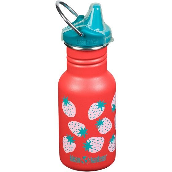 Klean Kanteen Kid Kanteen 355ml Sippy Cap Flaska - Coral Strawberries