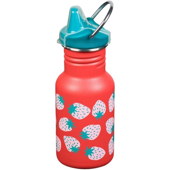 Klean Kanteen Kid Kanteen 355ml Sippy Cap Flaska - Coral Strawberries