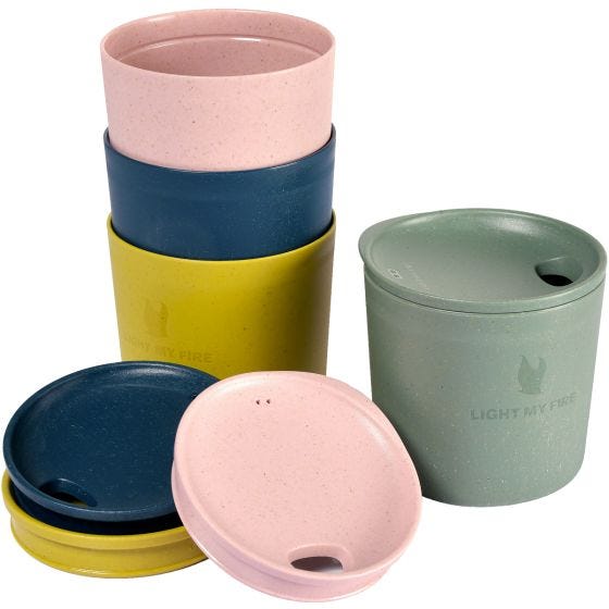 Light My Fire MyCup´n Lid Short Muggar 4-pack - Multi Colour