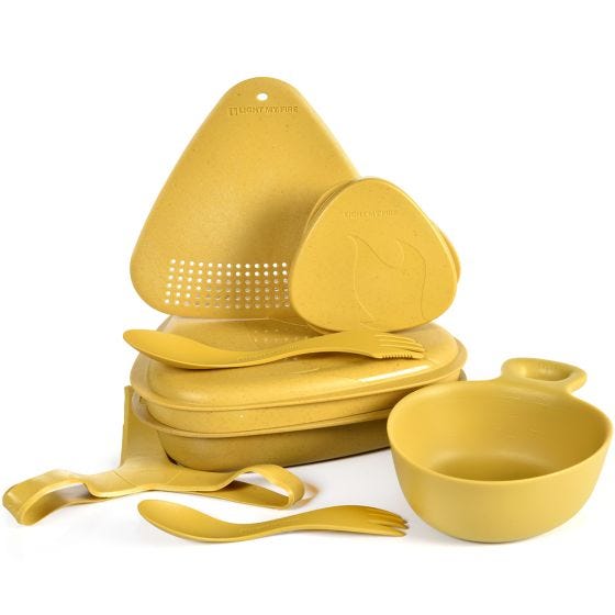 Light My Fire Outdoor MealKit 8pcs Set - Musty Yellow
