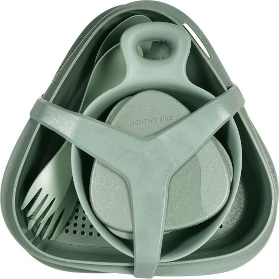 Light My Fire Outdoor MealKit 8pcs Set - Sandy Green