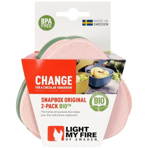 Light My Fire SnapBox Original Bio Matlåda 2 pack - Sandy Green/Dusty Pink