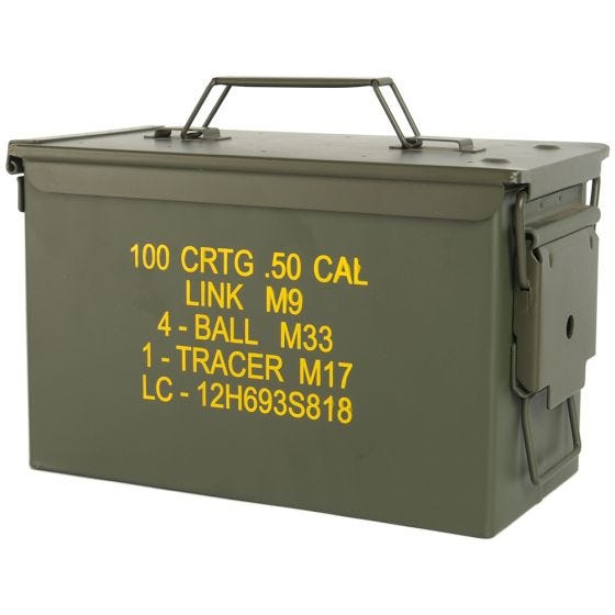 Mil-Tec US M2A1 Cal.50 Ammunitionslåda - Oliv