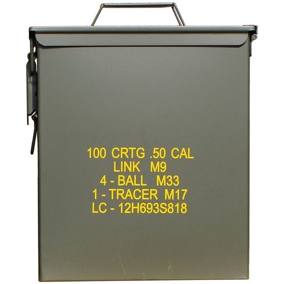 Mil-Tec US M9 Cal.50 Stor Ammunitionslåda - Oliv