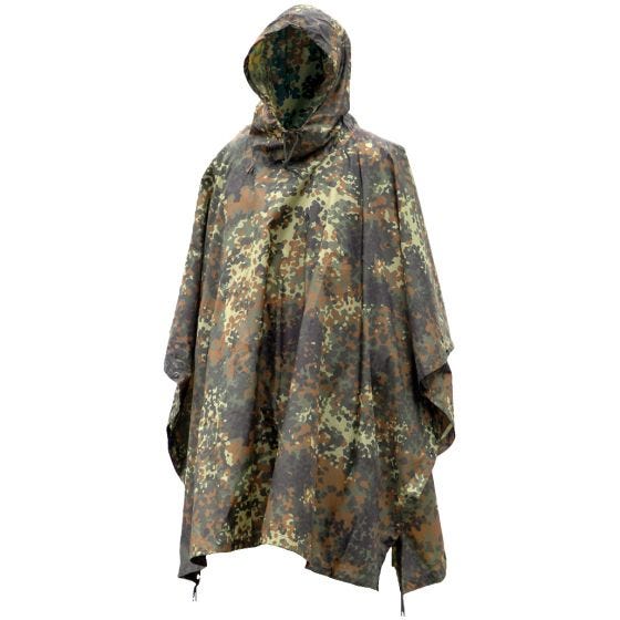 Mil-Tec Vattentät Poncho Ripstop Flecktarn