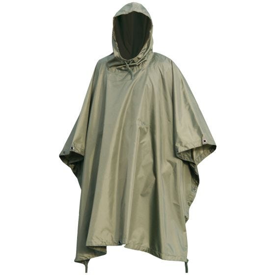 Mil-Tec Vattentät Poncho Ripstop - Oliv