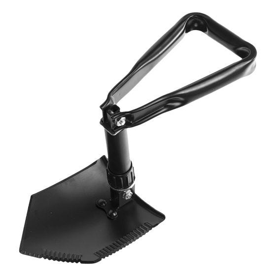 Mil-Tec US 2.5mm Trevikt Skyffel med Påse - Svart