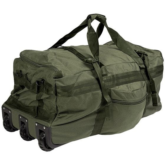 Mil-Tec Stridsduffel med Rullar - Oliv