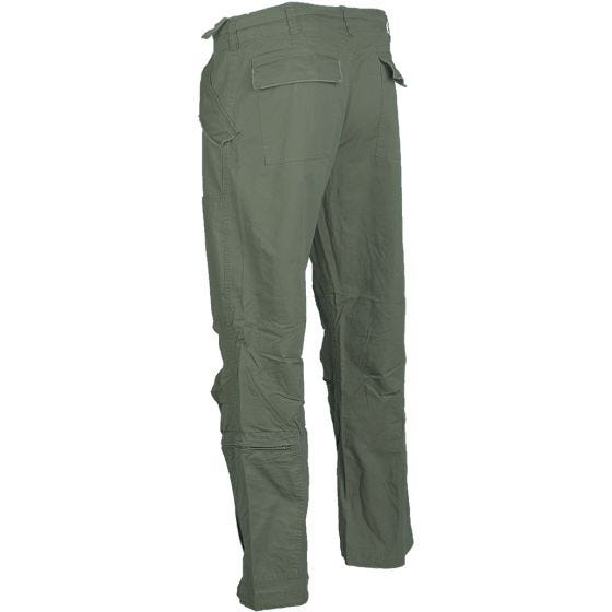 Mil-Tec Pilot Byxor Poplin-bomull - Förtvättad Oliv