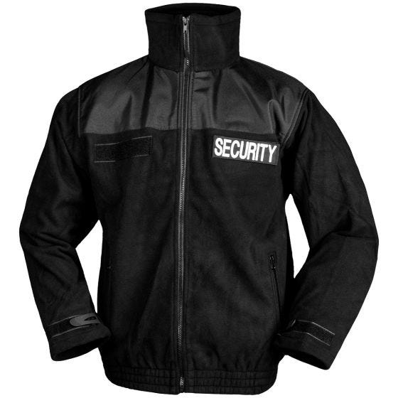 Mil-Tec Security Fleecejacka - Svart