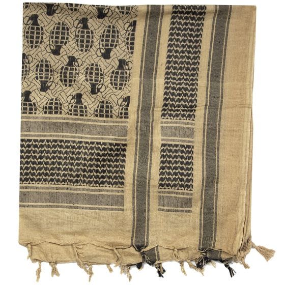 Mil-Tec Pineapple Shemagh - Coyote/Svart