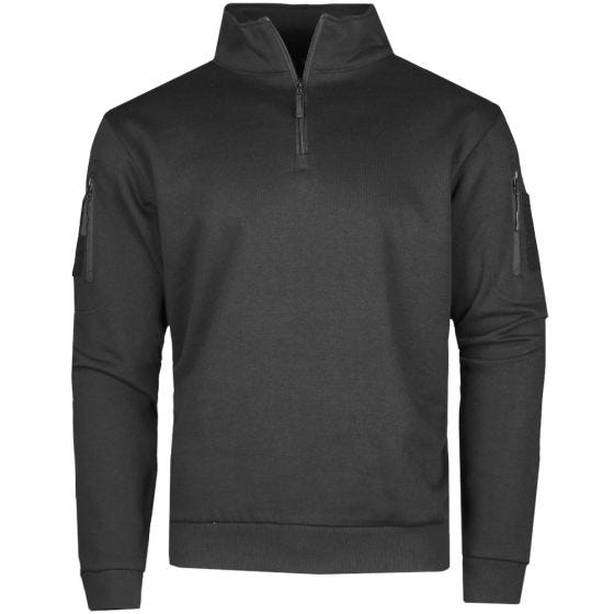 Mil-Tec Sweatshirt med Dragkedja Taktisk - Svart