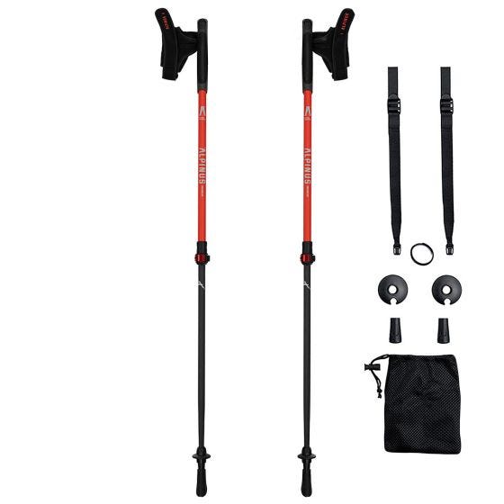 Alpinus Pro Braunberg Gångstavar - Röd