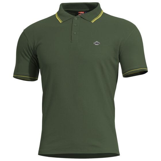 Pentagon Aniketos Stripes T-shirt piké - SpringBok Green
