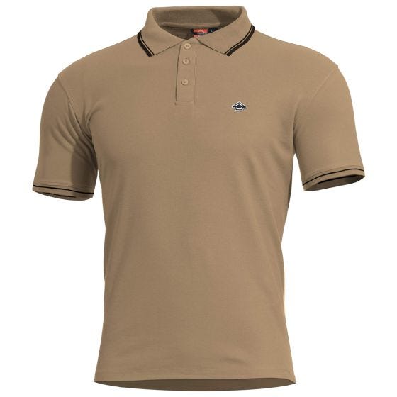 Pentagon Aniketos Stripes T-shirt piké - Tan Brown