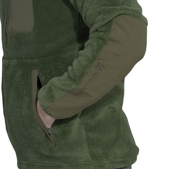 Pentagon Grizzly Sweater med hel dragkedja - Camo Green