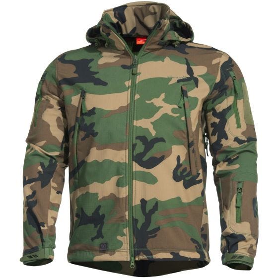 Pentagon Artaxes Softshelljacka Woodland