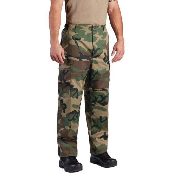 Propper BDU Byxor med Knappgylf Poly-bomull Twill Woodland