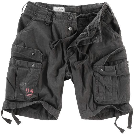 Surplus Airborne Vintage Shorts - Tvättad Svart