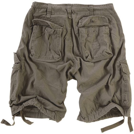 Surplus Airborne Vintage Shorts - Tvättad Oliv