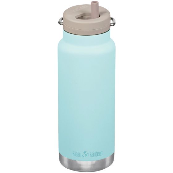 Klean Kanteen TKWide Isolerad Flaska 946 ml Twist Cap w/Straw - Blue Tint