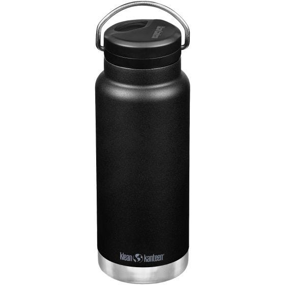 Klean Kanteen TKWide Isolerad Flaska 946 ml Twist Cap w/Straw - Svart