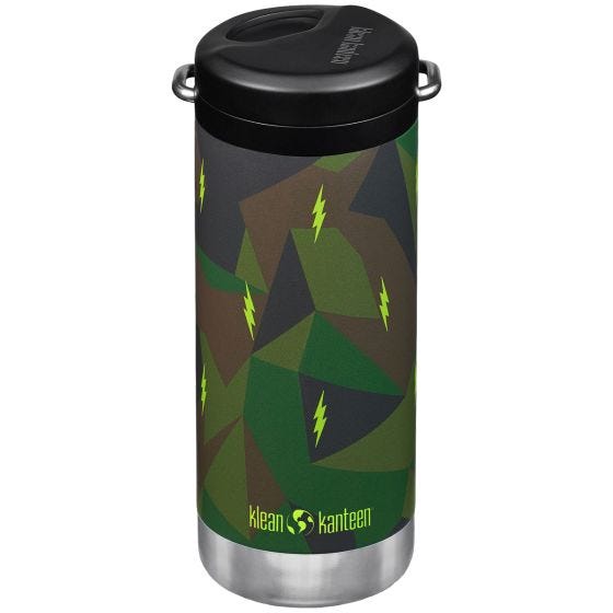 Klean Kanteen TKWide 355ml Isolerad flaska Twist Cap w/Straw - Electric Camo