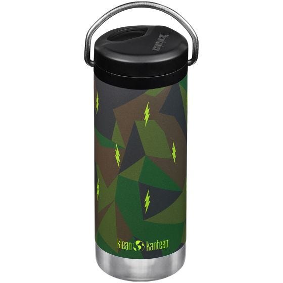 Klean Kanteen TKWide 355ml Isolerad flaska Twist Cap w/Straw - Electric Camo