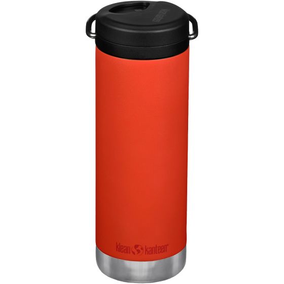 Klean Kanteen TKWide Cafe Cap Isolerad Flaska 473 ml Twist Cap w/Straw - Tiger Lilly