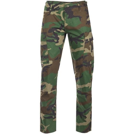 Teesar US BDU Byxor Ripstop Smal Passform - Woodland