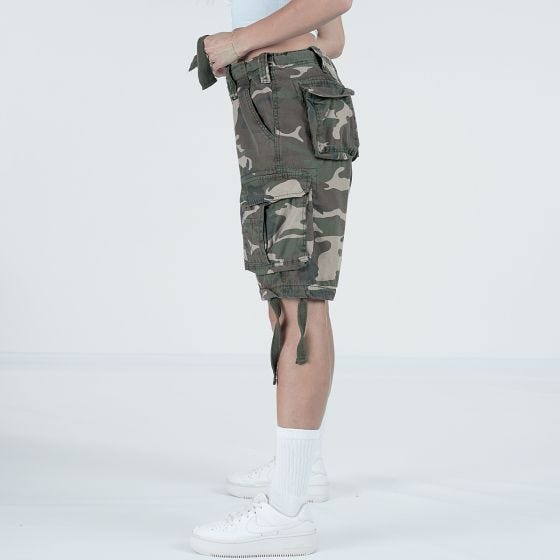 Surplus Airborne Vintage Shorts För kvinnor - Tvättad Woodland
