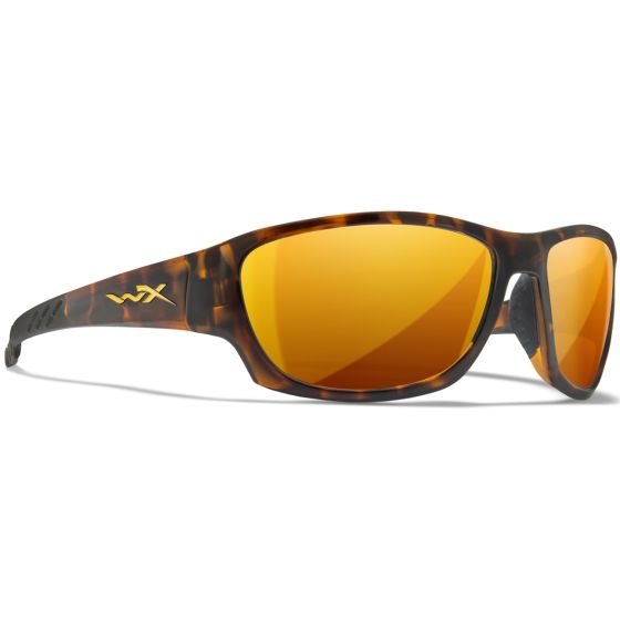 Wiley X WX Climb Glasögon - Captivate Polarized Bronze Mirror Lenses / Gloss Tortoise Frame