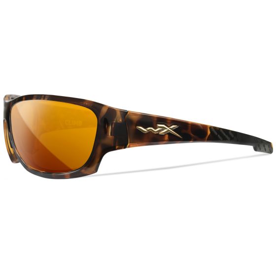 Wiley X WX Climb Glasögon - Captivate Polarized Bronze Mirror Lenses / Gloss Tortoise Frame