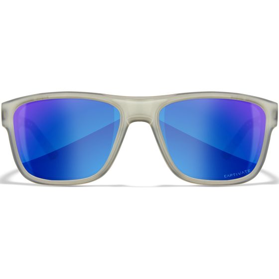 Wiley X WX Ovation Glasögon - Captivate Polarized Blue Mirror Lenses / Matte Slate Frame