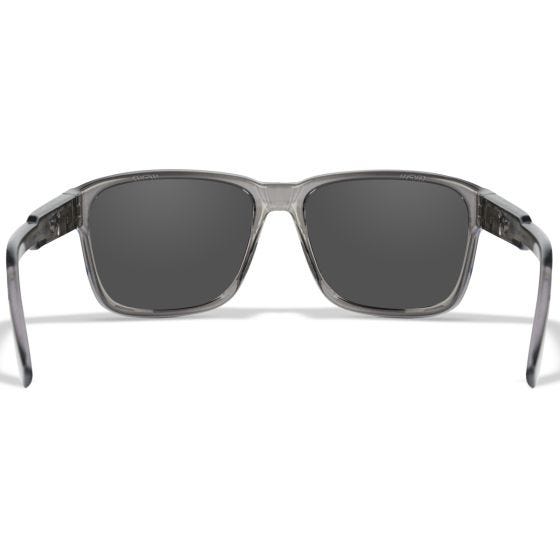 Wiley X WX Trek Glasögon - Captivate Polarized Blue Mirror Lenses / Gloss Crystal Dark Grey Frame