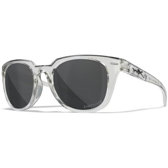 Wiley X WX Ultra Glasögon - Captivate Polarized Grey Lenses / Gloss Crystal Light Grey Frame