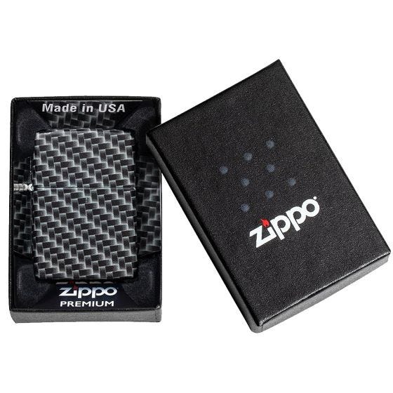 Zippo Carbon Fibre Design Tändare - White Matte