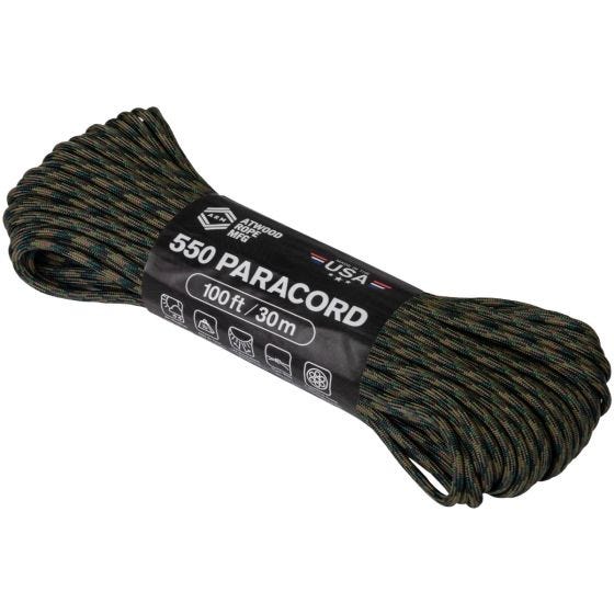 Atwood Rope 550 Fallskärmslina 100 ft - Woodland
