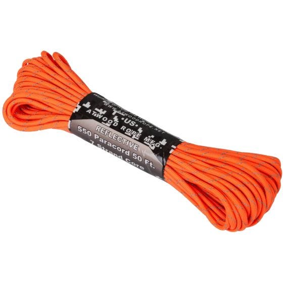 Atwood Rope 550 Fallskärmslina 50 ft Reflekterande - Orange