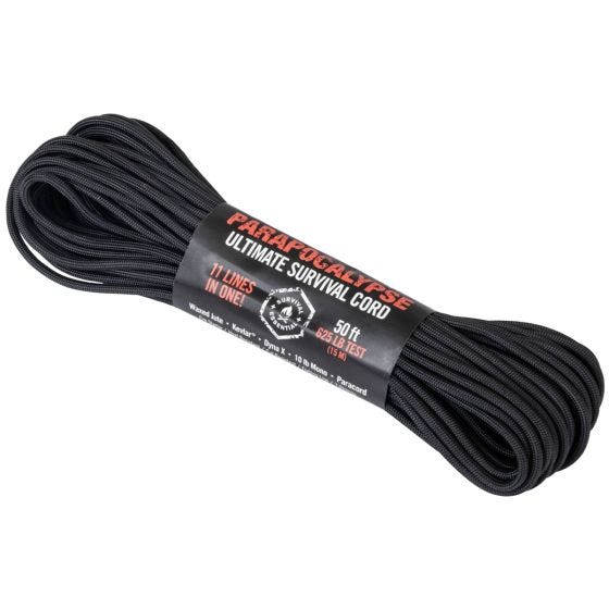 Atwood Rope Parapocalypse Fallskärmslina 50 ft - Svart
