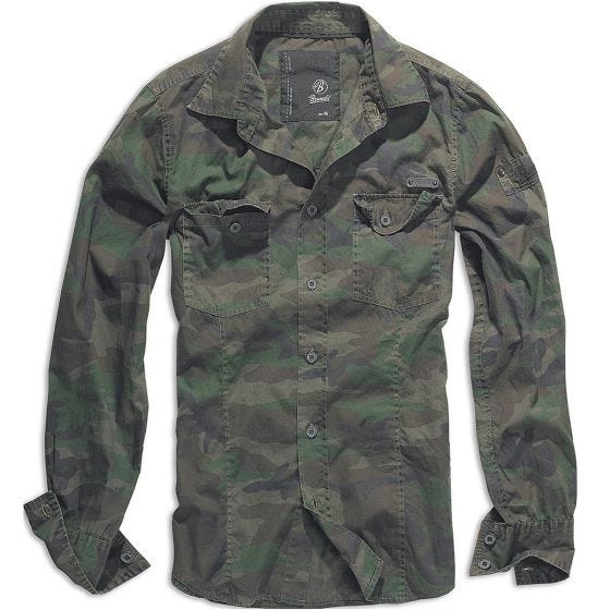 Brandit SlimFit Skjorta - Woodland
