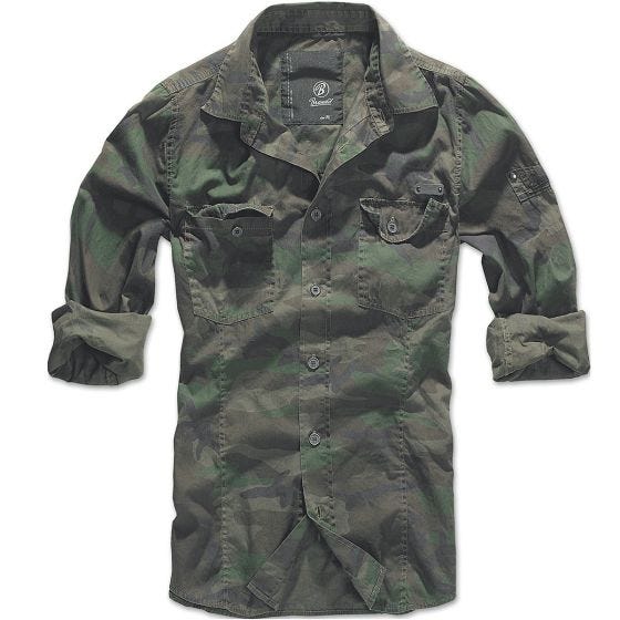 Brandit SlimFit Skjorta - Woodland