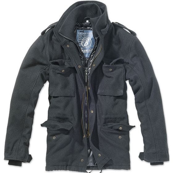Brandit M-65 Voyager Jacka Ull - Svart