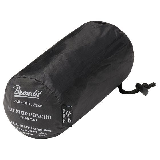 Brandit Poncho Ripstop - Svart